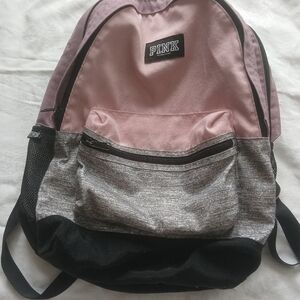 Pink and Gray Backpack,
